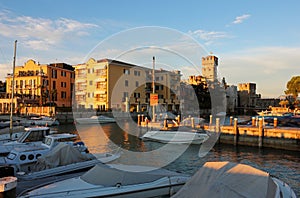 Yacht port in Sirmione, Italy