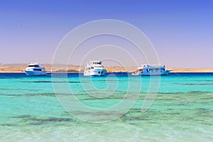 Yacht in the Red Sea. Egypt.