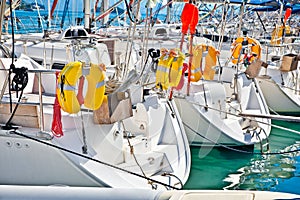 Yacht , Sailboat in Nydri, Greece.