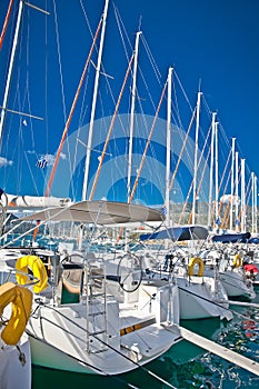 Yacht , Sailboat in Nydri in Greece. photo