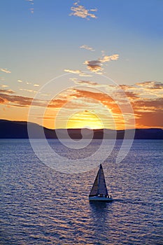 Yacht at Sunset