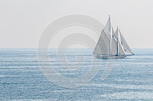 Yacht sailing the sea