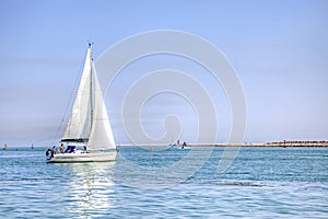 Yacht in the sea