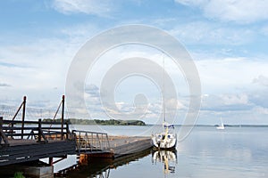 Yacht in a seascape in summer