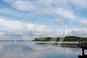 Yacht in a seascape in summer