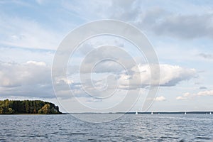 Yacht in a seascape in summer