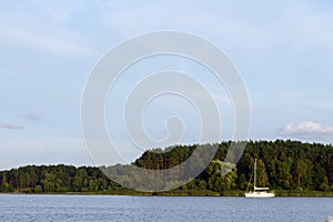 Yacht in a seascape in summer