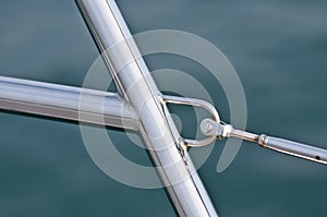 Yacht tackle and metal bollards