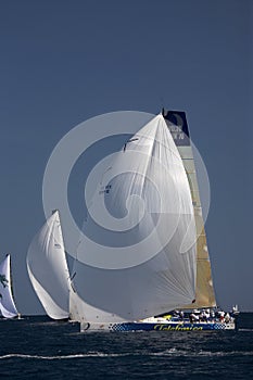 The yacht the Telefonica blue in VOR