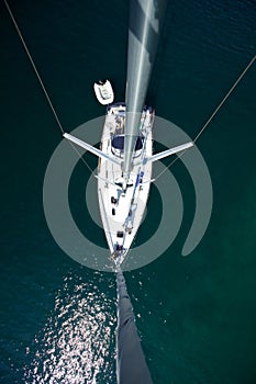 Yacht from top