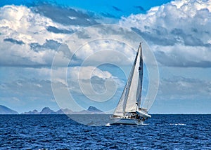 Yacht under sail