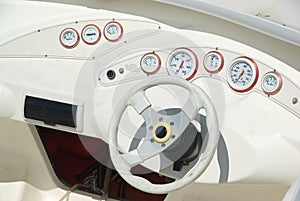 Yacht wheel and panel