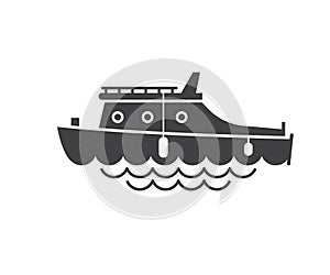 Yachting Boat Outline Icon