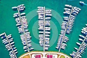 Yachting club and marina aerial view, Novigrad Istarski