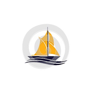 Yachting club or yacht sport team vector logo design.