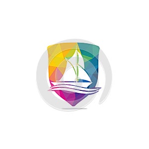 Yachting club or yacht sport team vector logo design.