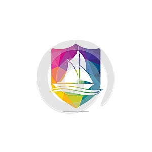 Yachting club or yacht sport team vector logo design.