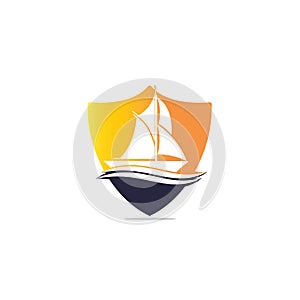 Yachting club or yacht sport team vector logo design.