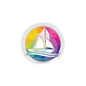 Yachting club or yacht sport team vector logo design.