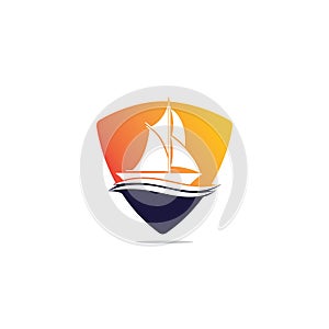 Yachting club or yacht sport team vector logo design.