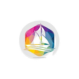 Yachting club or yacht sport team vector logo design.