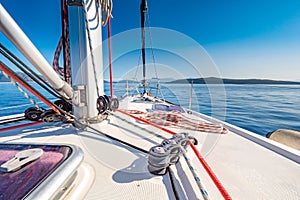 Yachting in the Mediterranean sea, Greece coastline