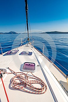 Yachting in the Mediterranean sea, Greece coastline