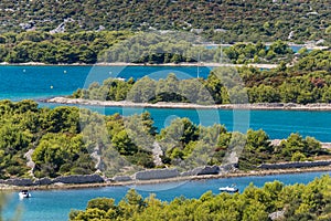 Yachting on the turquoise Adriatic, Murter, Dalmatia, Croatia