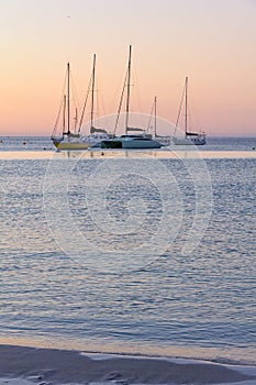 Yachts at anchor - Dunsborough