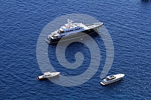 Yachts anchored photo
