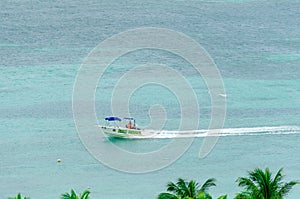 Yachts in a beatiful blue caribbean sea