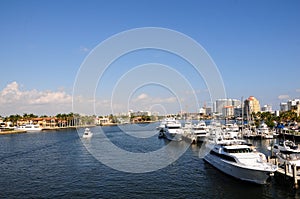 Yachts, boats in Florida intercoastal