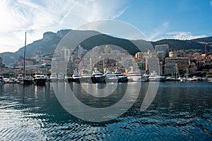 Yachts and boats in Marina Monte Carlo, Monaco