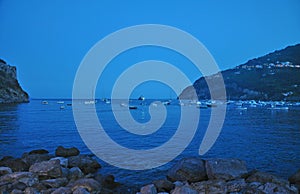 Yachts and boats near Aragonese castle