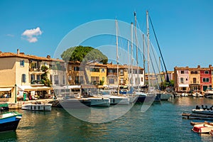 Yachts and boats at Port Grimaud in France