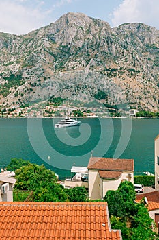 Yachts, boats, ships in the Bay of Kotor