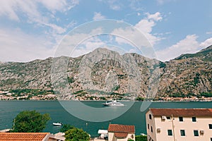 Yachts, boats, ships in the Bay of Kotor