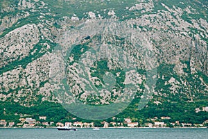 Yachts, boats, ships in the Bay of Kotor