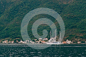 Yachts, boats, ships in the Bay of Kotor