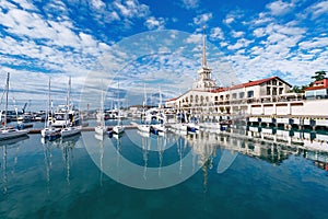 Yachts and boats in Sochi. photo
