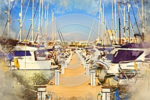 Yachts and boats in Torrevieja photo