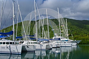 Yachts and catamarans photo