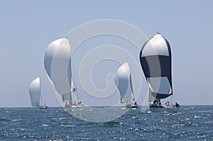 Yachts Compete In Team Sailing Event