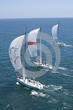 Yachts Compete In Team Sailing Event