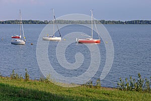 Yachts on the dam