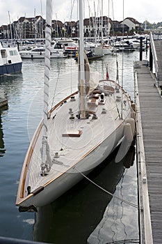 Yachts at dockyard