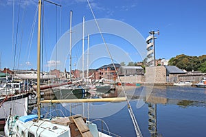 Yachts in Exeter Quay