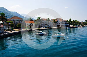 Yachts and fishing boats, Bay of Kotor, Tivat, Seljanovo, Montenegro