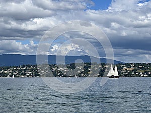 Yachts on Geneva lake