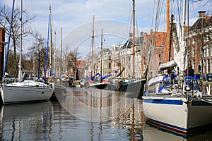 Yachts in Groningen. Netherlands. photo